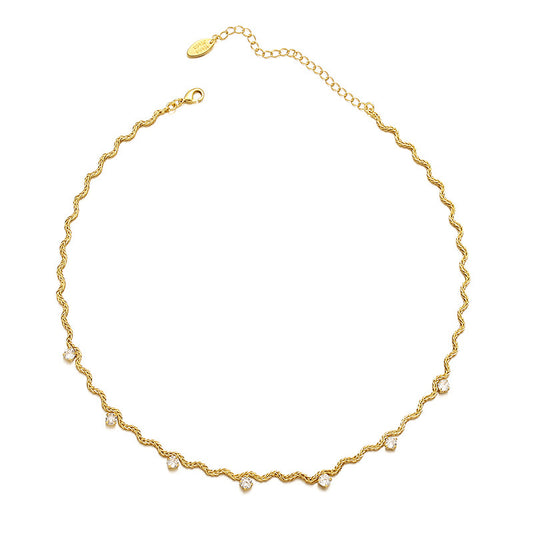 Anker's Mädchen Braided Gold Chain Necklace
